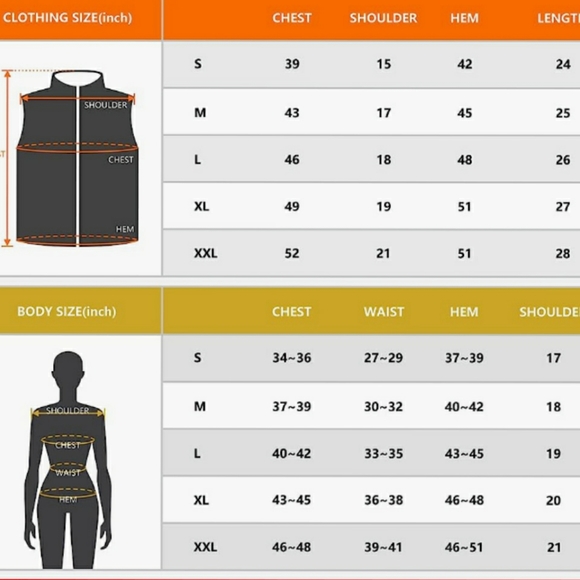 🆕⭐ Black fleece zip up heated vest - Picture 6 of 6